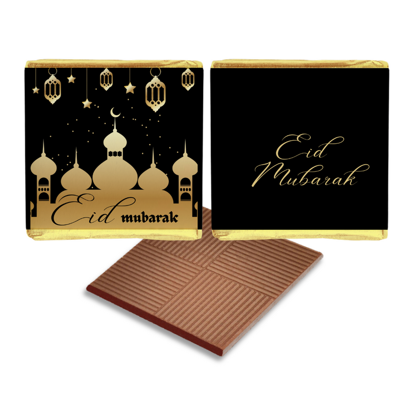 Balack and Gold Eid Mubarak Favours