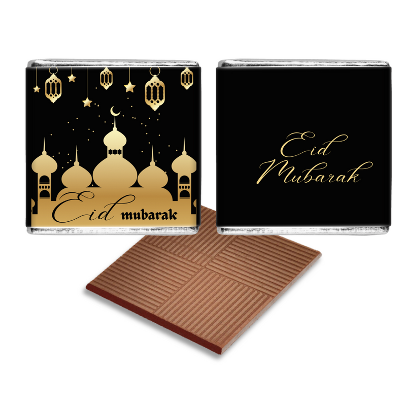 Balack and Gold Eid Mubarak Favours