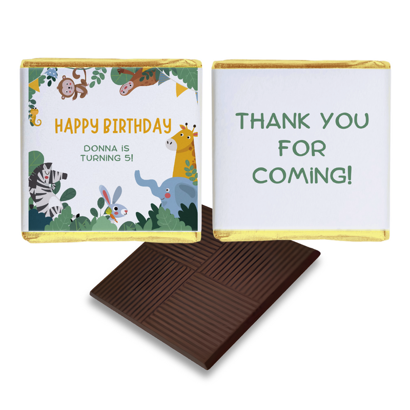 Safari Birthday Chocolate Favour