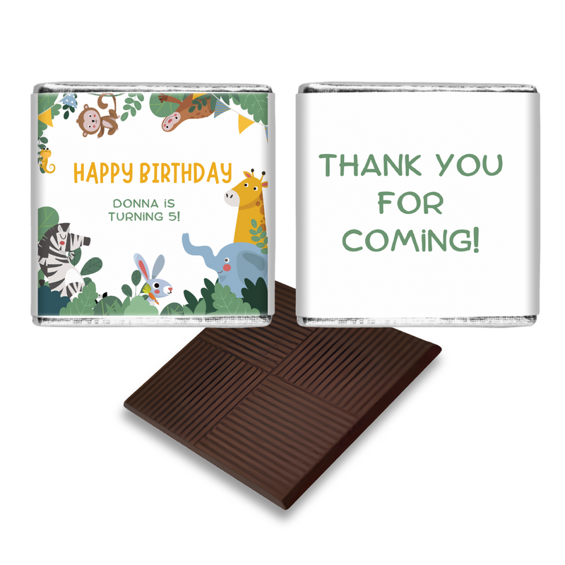 Safari Birthday Chocolate Favour