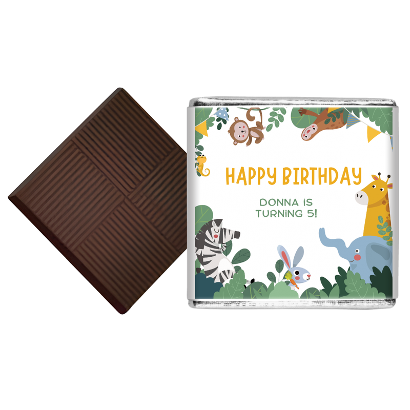Safari Birthday Chocolate Favour
