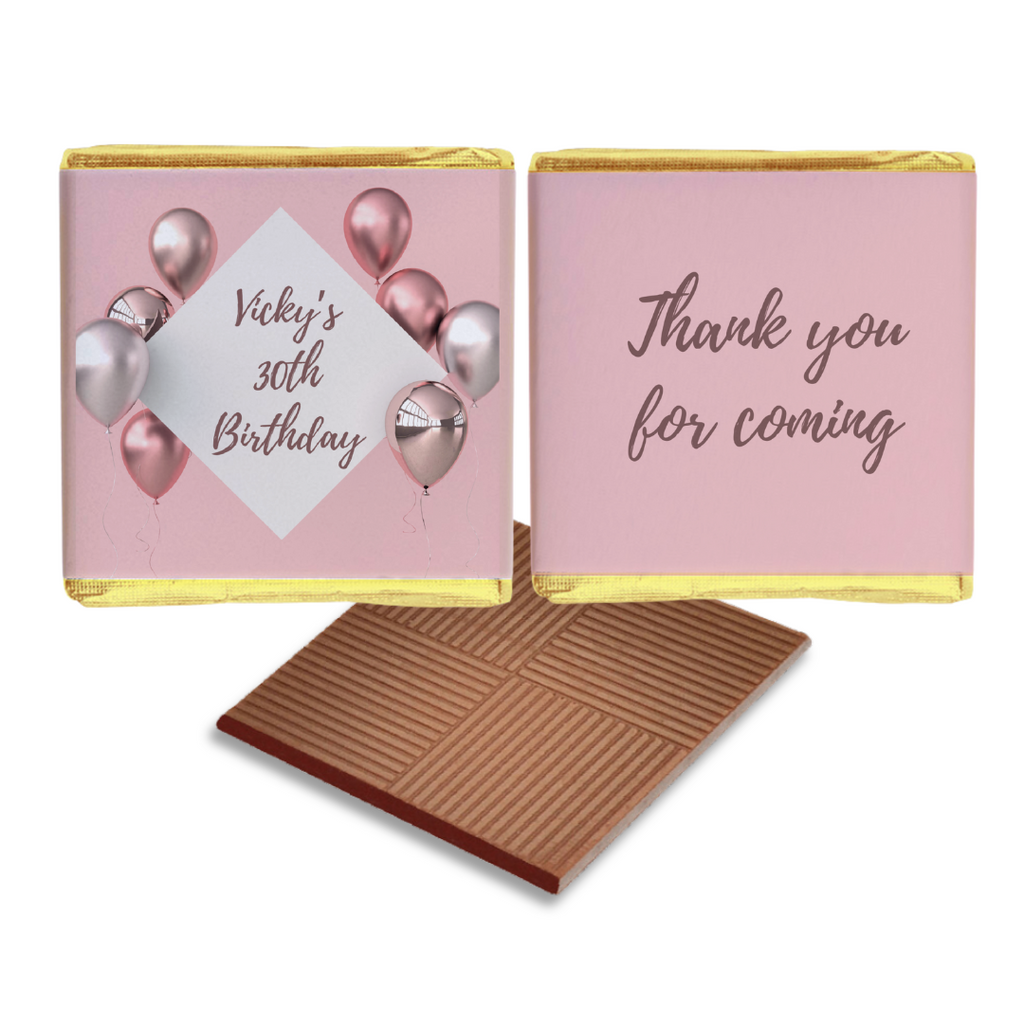 Pink Balloon Birthday Chocolates