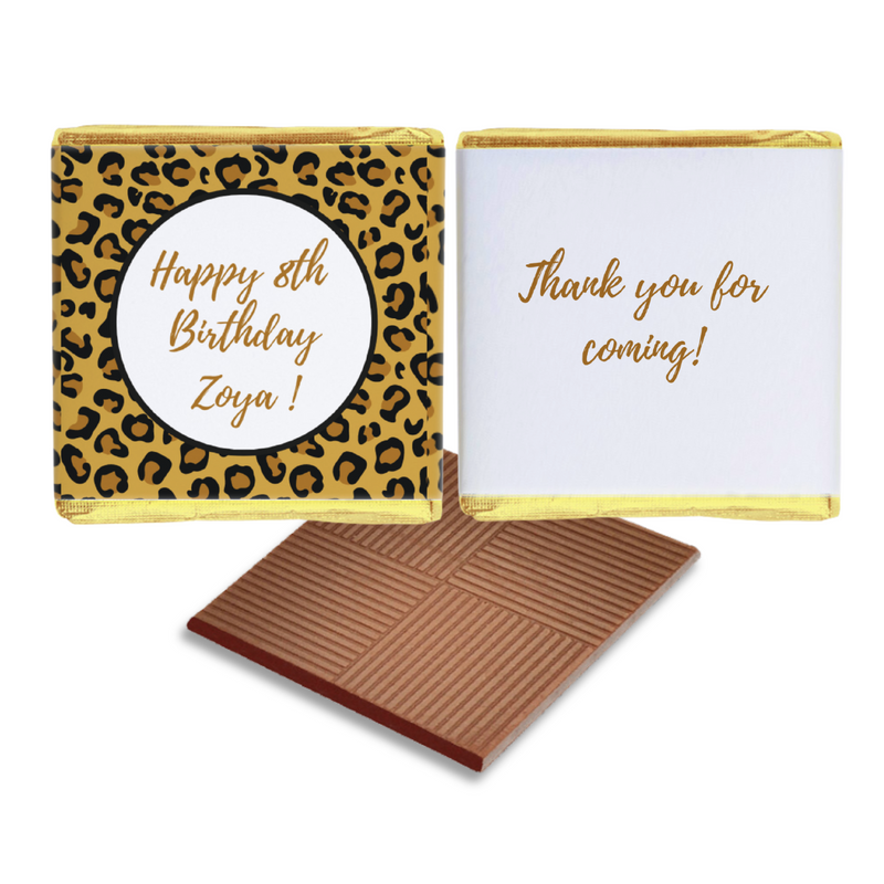 Leopard Theme Birthday Chocolates