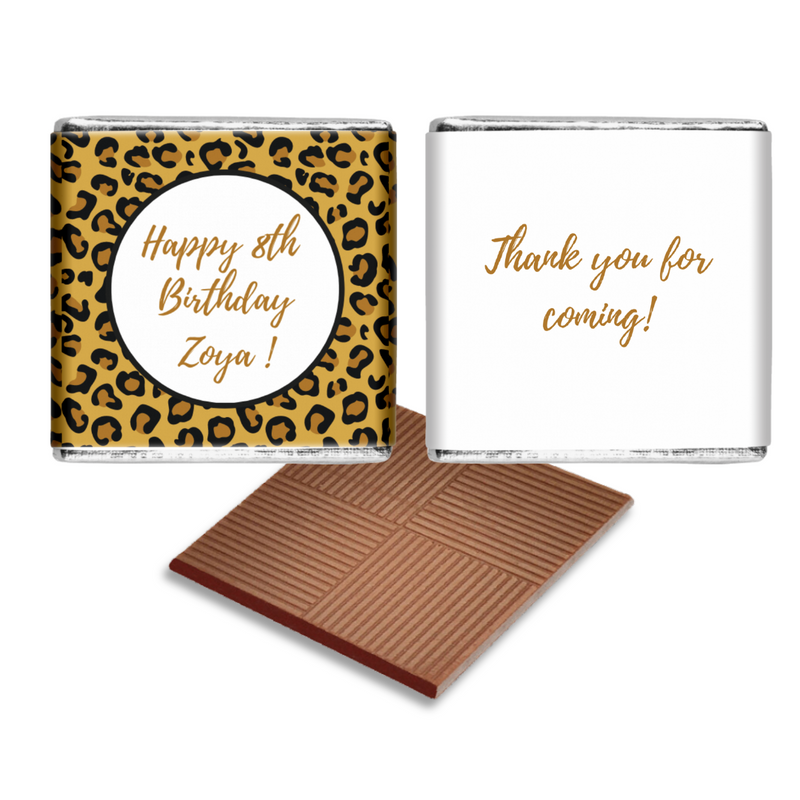 Leopard Theme Birthday Chocolates