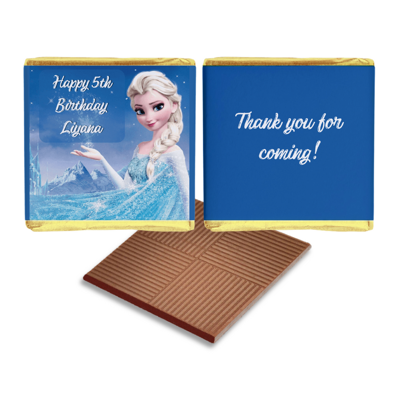 Elsa Frozen Personalised Chocolate Birthday Favours