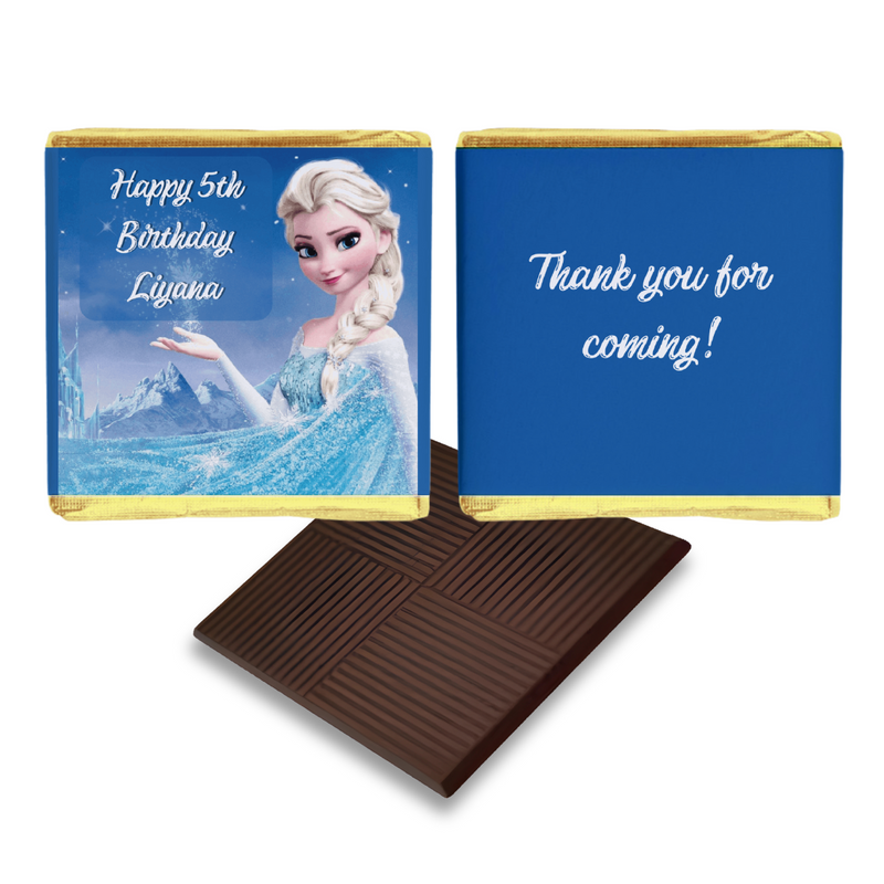 Elsa Frozen Personalised Chocolate Birthday Favours