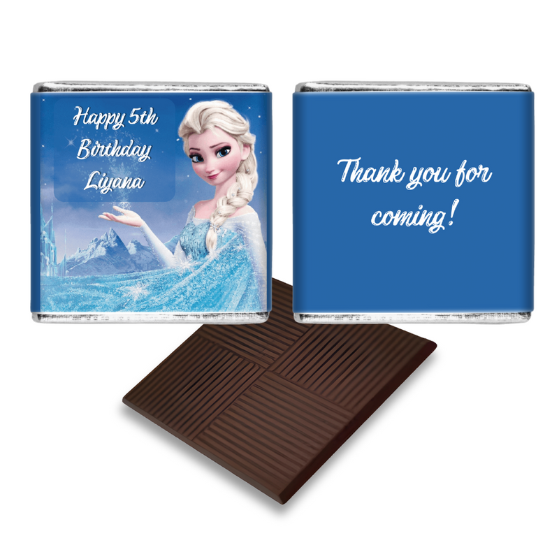 Elsa Frozen Personalised Chocolate Birthday Favours