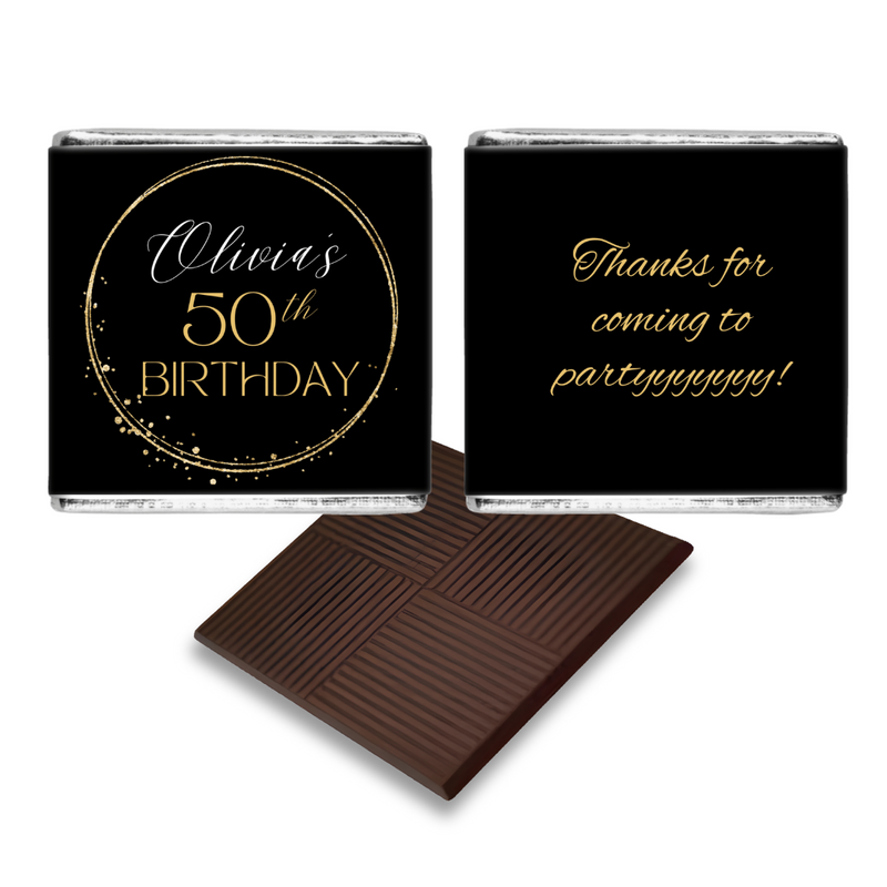 Black and Gold Birthday Party Favours