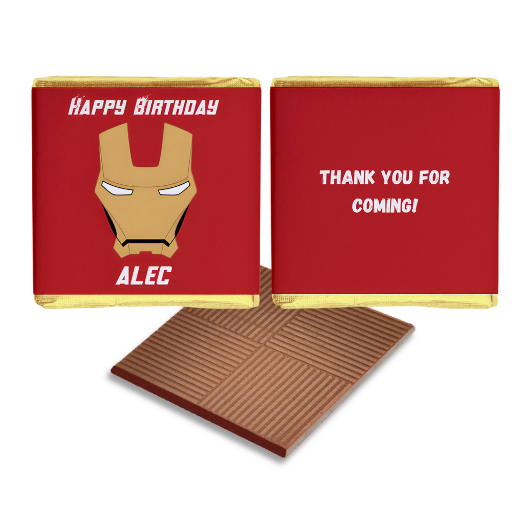 Ironman Personalised Chocolate Birthday Favours