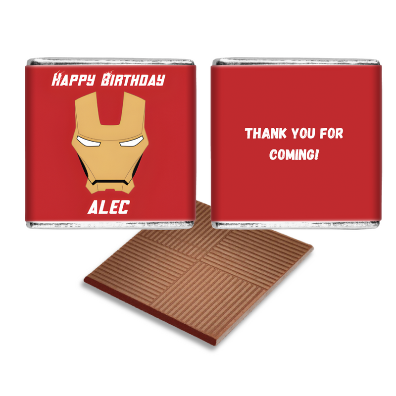 Ironman Personalised Chocolate Birthday Favours