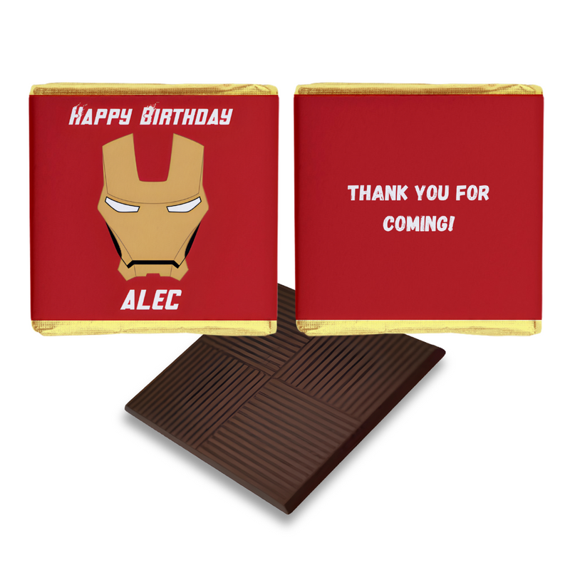 Ironman Personalised Chocolate Birthday Favours