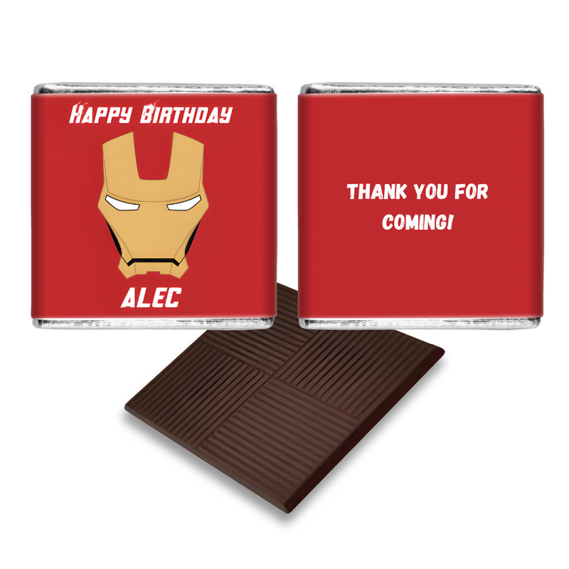 Ironman Personalised Chocolate Birthday Favours