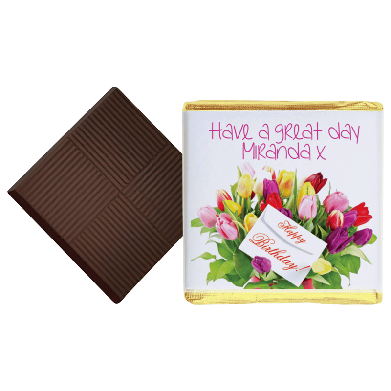 Tulip Flower Happy Birthday Chocolates