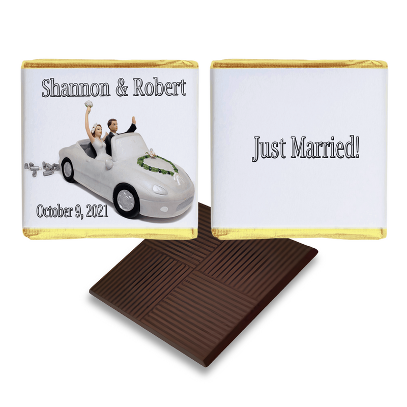 Cake Topper Just Married Wedding Chocolate