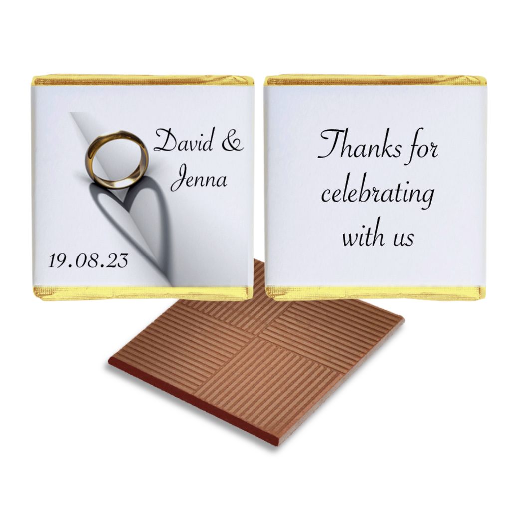 Golden Wedding Chocolate Favours