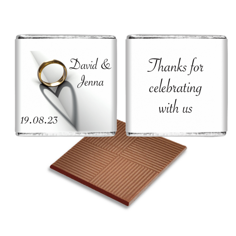 Golden Wedding Chocolate Favours