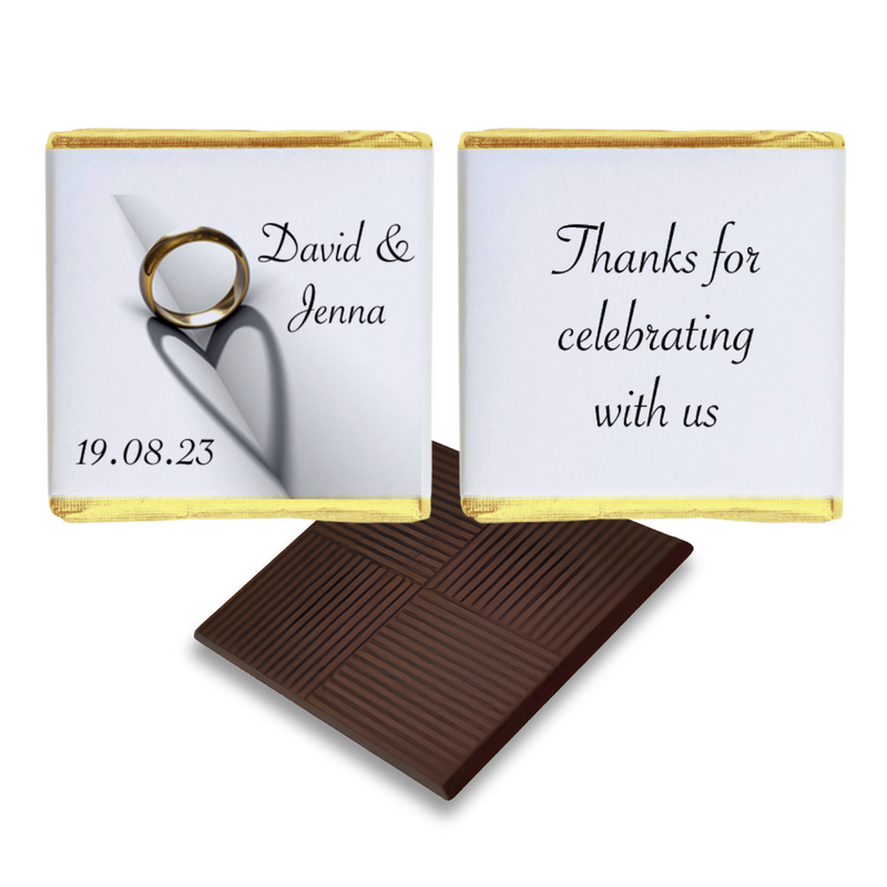 Golden Wedding Chocolate Favours