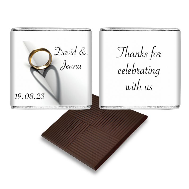 Golden Wedding Chocolate Favours