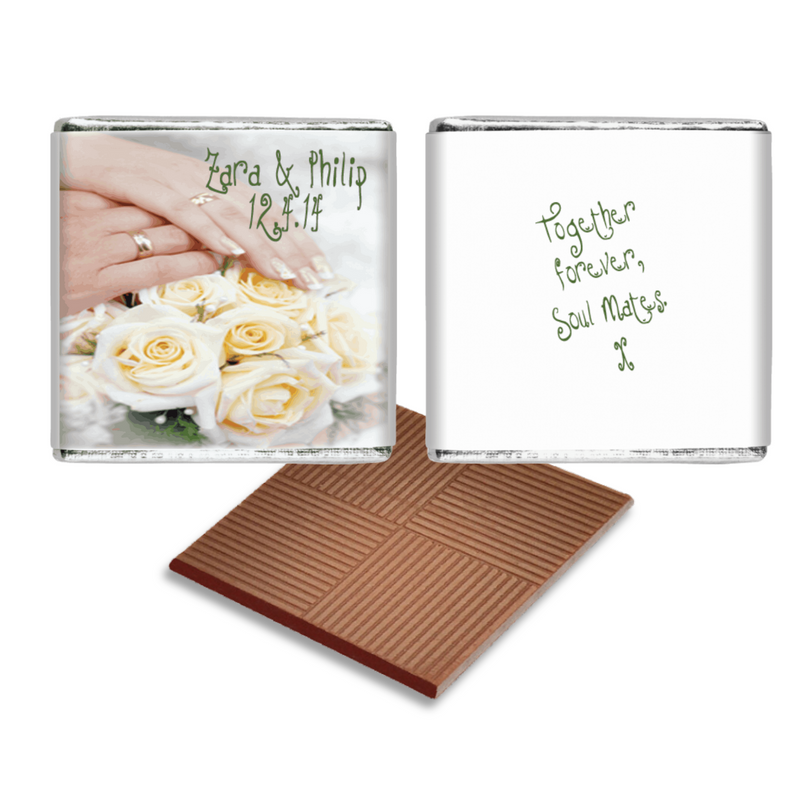 Wedding Bands And Cream Flowers Wedding Favours