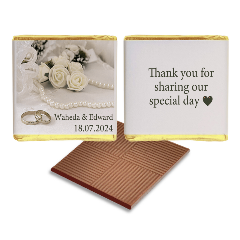 Ring and Pearls Chocolate Wedding Favours