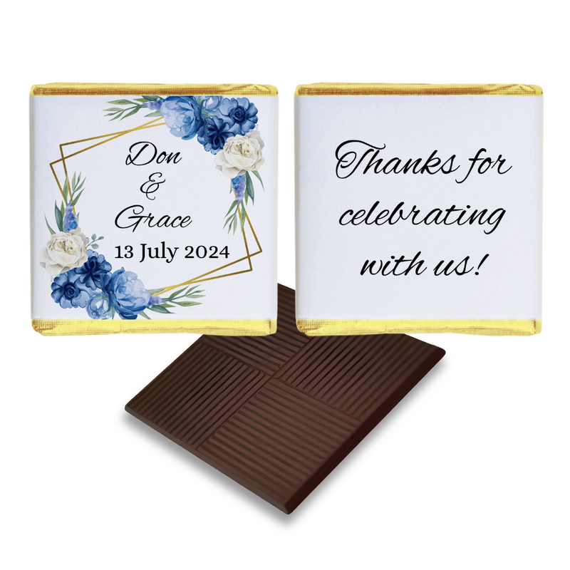 Blue and White Floral  Wedding Favour