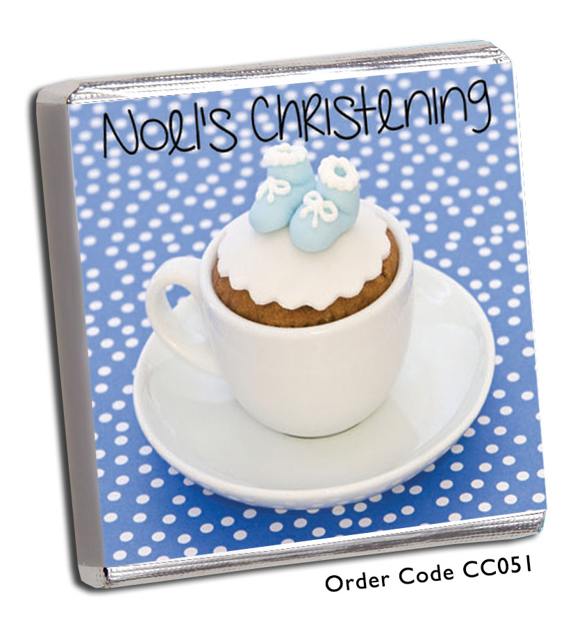 cup and saucer christening favour 