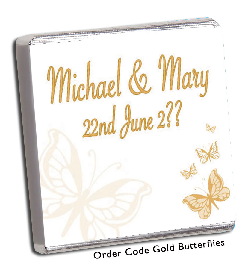 gold butterfly wedding favour 