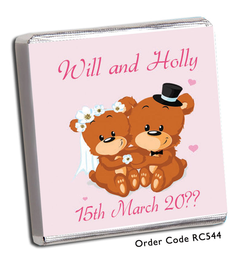 teddy bear personalised wedding favour