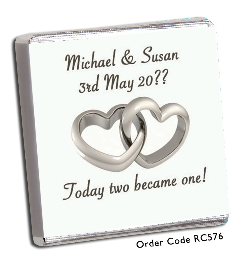 silver hearts wedding favour