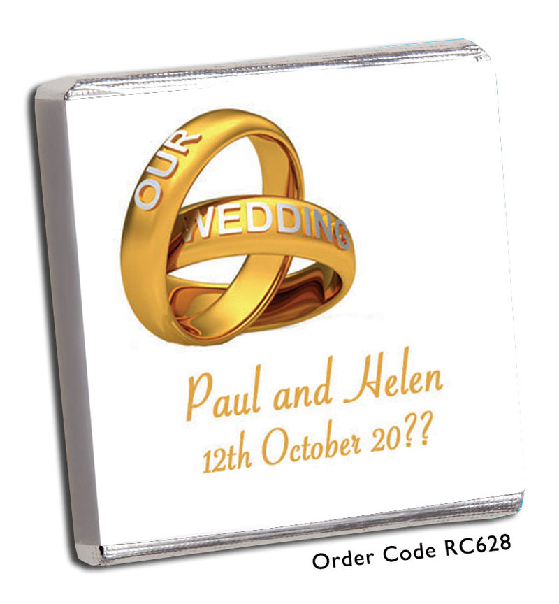 gold wedding bands themed wedding favour