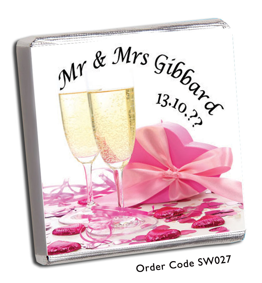 champagne glass wedding favour 