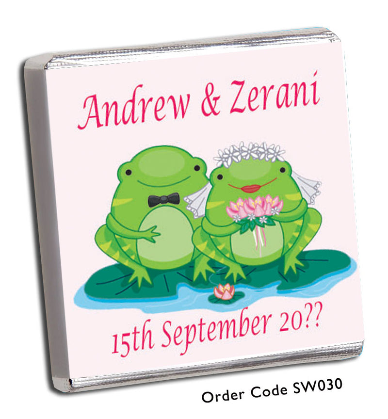 frog bride and groom wedding favour