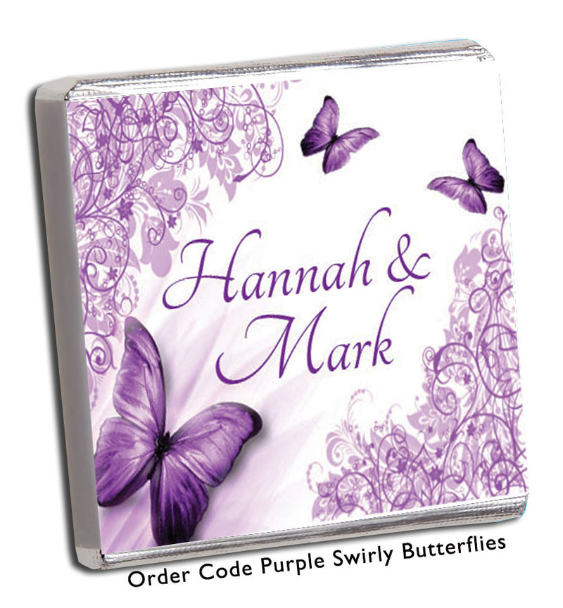 purple butterfly wedding favour design 